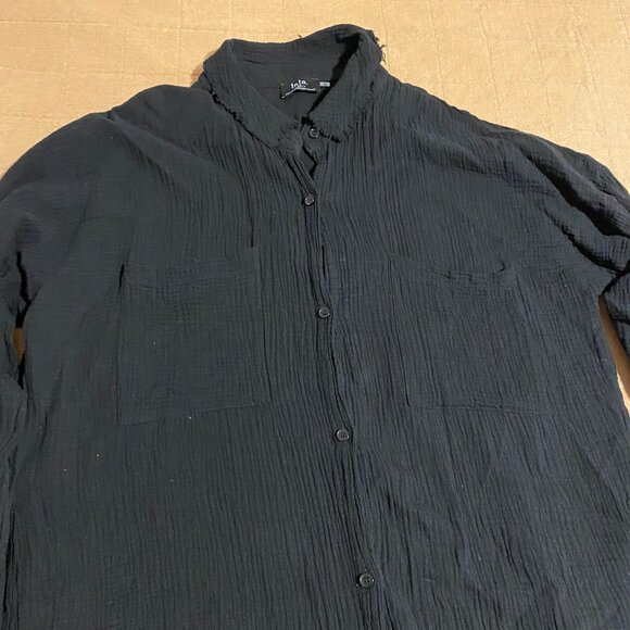 Lala Made Me Do It Oversized Button Up in Black S/M - Picture 4 of 6